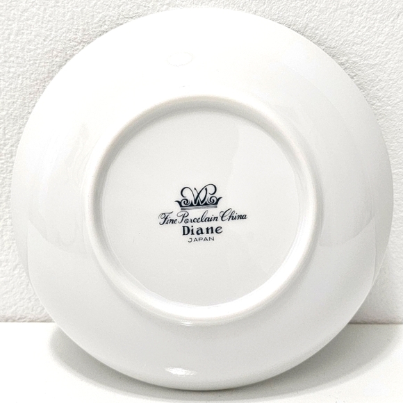 Diane by Fine China of Japan Blue Flower Scrolls Dessert / Fruit Sauce Bowl - Picture 5 of 10